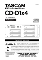 Tascam CD-D1x4 - Owners Manual